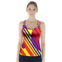 Hot circles and lines Racer Back Sports Top View1