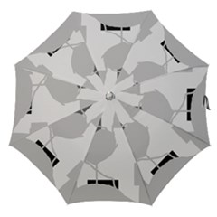 Gray Hart Straight Umbrellas by Valentinaart