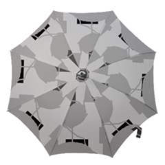 Gray Hart Hook Handle Umbrellas (small) by Valentinaart