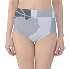 Gray Hart High-waist Bikini Bottoms by Valentinaart