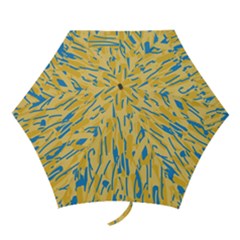 Yellow And Blue Pattern Mini Folding Umbrellas by Valentinaart