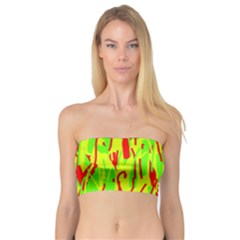 Green And Red Pattern Bandeau Top by Valentinaart