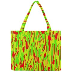 Green And Red Pattern Mini Tote Bag by Valentinaart