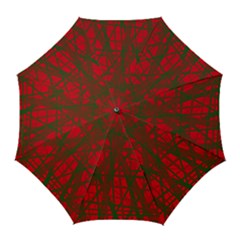 Red Pattern Golf Umbrellas by Valentinaart