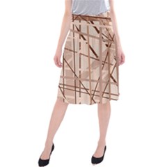 Brown Pattern Midi Beach Skirt by Valentinaart