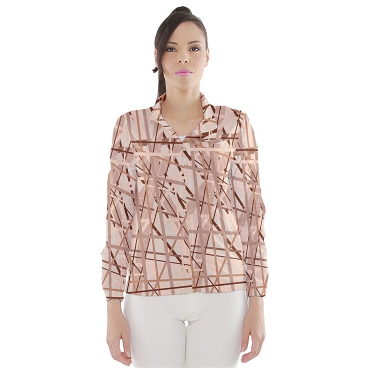 Brown pattern Wind Breaker (Women)