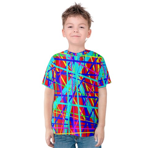 Colorful Pattern Kid s Cotton Tee by Valentinaart