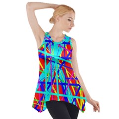 Colorful Pattern Side Drop Tank Tunic by Valentinaart