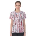 Red, black and white pattern Women s Cotton Tee View1