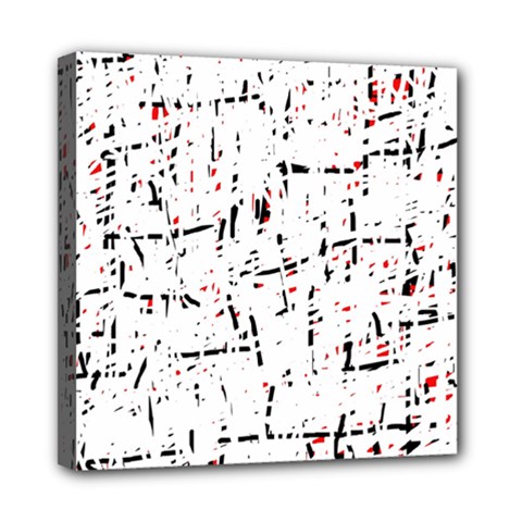 Red, White And Black Pattern Mini Canvas 8  X 8  by Valentinaart