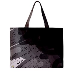 Black And Gray Pattern Zipper Mini Tote Bag