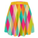 Harlequine WarmPastels Pattern High Waist Skirt View2