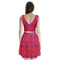 Blue and red pattern Split Back Mini Dress  View2