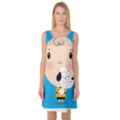 Snoopy Sleeveless Satin Nightdress