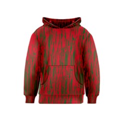 Red And Green Pattern Kids  Pullover Hoodie by Valentinaart