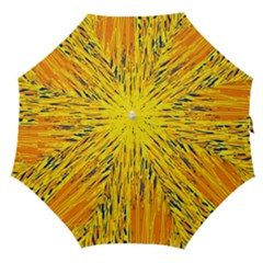 Yellow Pattern Straight Umbrellas by Valentinaart