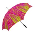 Pink and yellow pattern Straight Umbrellas View2