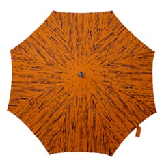 Orange Pattern Hook Handle Umbrellas (medium) by Valentinaart