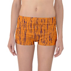Orange Pattern Boyleg Bikini Bottoms by Valentinaart
