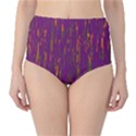 Purple pattern High-Waist Bikini Bottoms View1