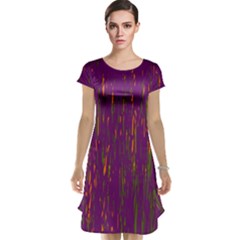 Purple Pattern Cap Sleeve Nightdress by Valentinaart