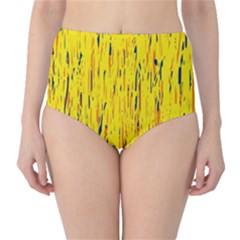 Yellow Pattern High-waist Bikini Bottoms by Valentinaart