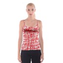 Red decorative pattern Spaghetti Strap Top View1