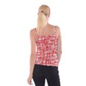 Red decorative pattern Spaghetti Strap Top View2