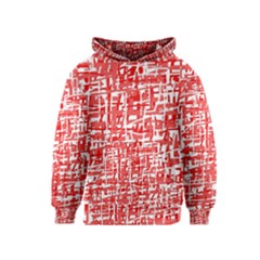 Red Decorative Pattern Kids  Pullover Hoodie by Valentinaart
