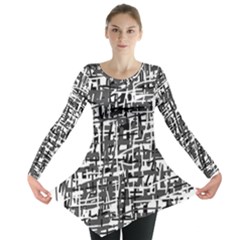 Gray Pattern Long Sleeve Tunic  by Valentinaart