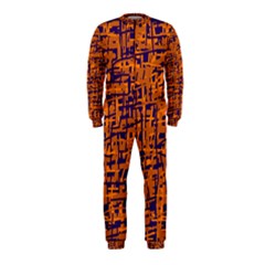 Blue And Orange Decorative Pattern Onepiece Jumpsuit (kids) by Valentinaart