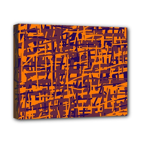 Orange And Blue Pattern Canvas 10  X 8  by Valentinaart