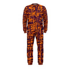 Orange And Blue Pattern Onepiece Jumpsuit (kids) by Valentinaart