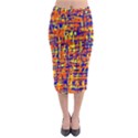 Orange, blue and yellow pattern Midi Pencil Skirt View1