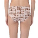 Brown elegant pattern Mid-Waist Bikini Bottoms View2