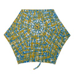 Blue And Yellow Elegant Pattern Mini Folding Umbrellas by Valentinaart