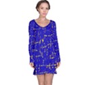 Blue pattern Long Sleeve Nightdress View1