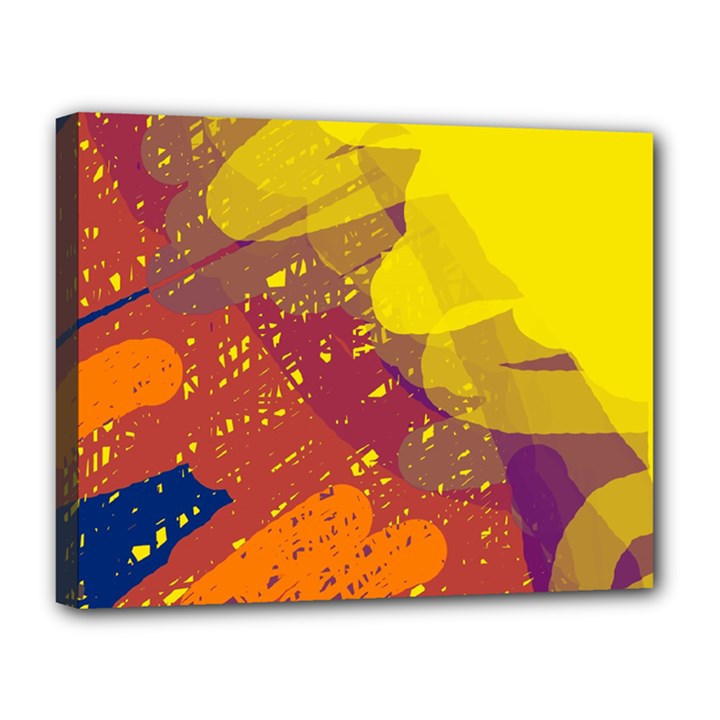 Colorful abstract pattern Canvas 14  x 11 