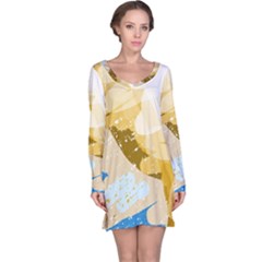 Artistic Pastel Pattern Long Sleeve Nightdress by Valentinaart