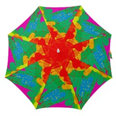 Colorful Abstract Design Straight Umbrellas by Valentinaart