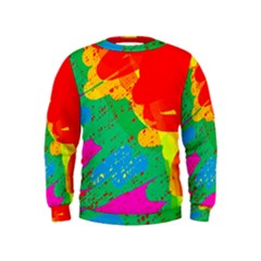 Colorful Abstract Design Kids  Sweatshirt by Valentinaart