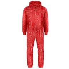 Red Pattern Hooded Jumpsuit (men)  by Valentinaart