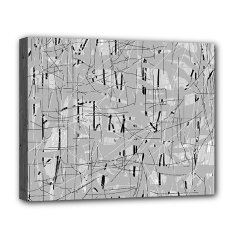 Gray Pattern Deluxe Canvas 20  X 16   by Valentinaart