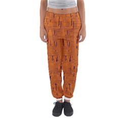 Orange Pattern Women s Jogger Sweatpants by Valentinaart