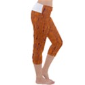 Orange pattern Capri Yoga Leggings View3
