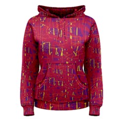 Red And Blue Pattern Women s Pullover Hoodie by Valentinaart