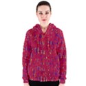 Red and blue pattern Women s Zipper Hoodie View1