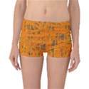 Orange pattern Reversible Boyleg Bikini Bottoms View1