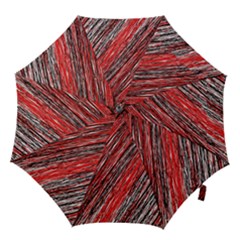Red And Black Elegant Pattern Hook Handle Umbrellas (large) by Valentinaart