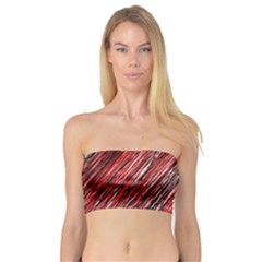 Red And Black Elegant Pattern Bandeau Top by Valentinaart